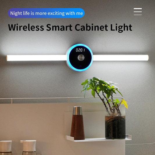 Smart Cabinet Light Clock Timing Sensor Light Removable LED Wardrobe Light Manual Sweep Switch Light - Enlighten Elegance
